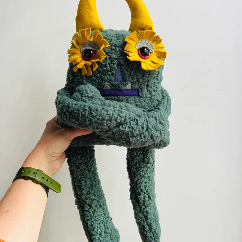 Bubo - Green Fuzzy Monster Stuffed Animal