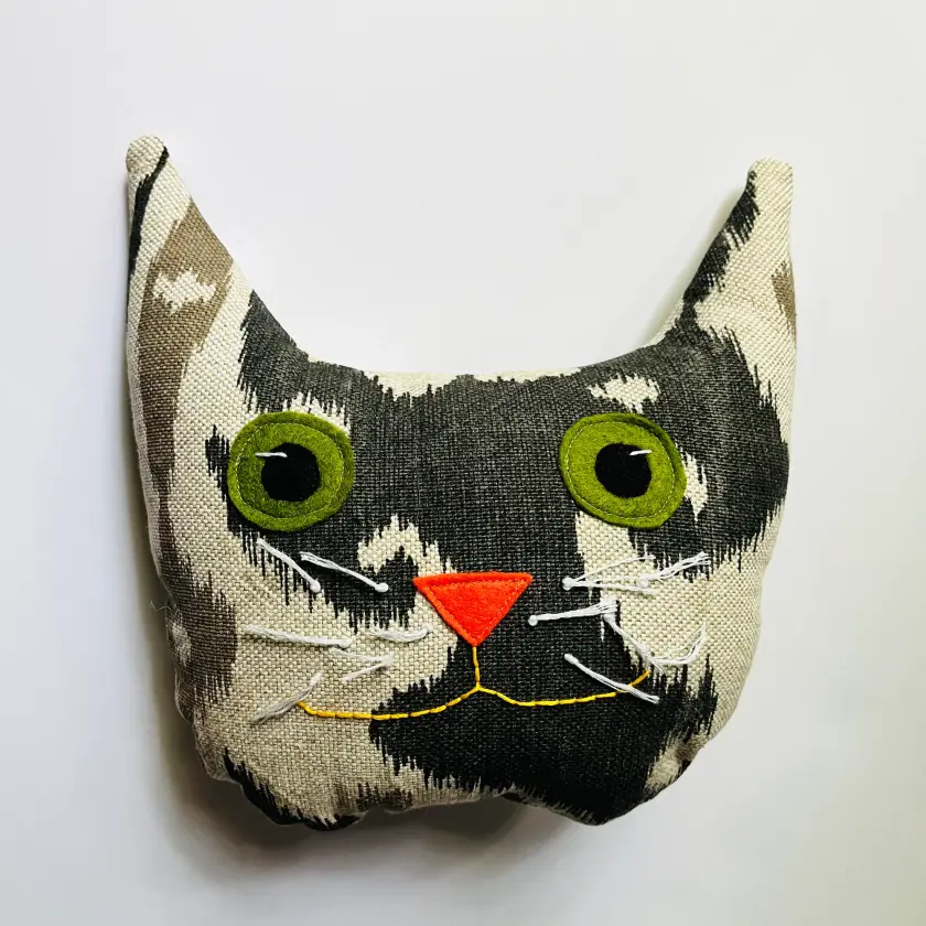 Limey - Speckled Cat Head Pillow Friend