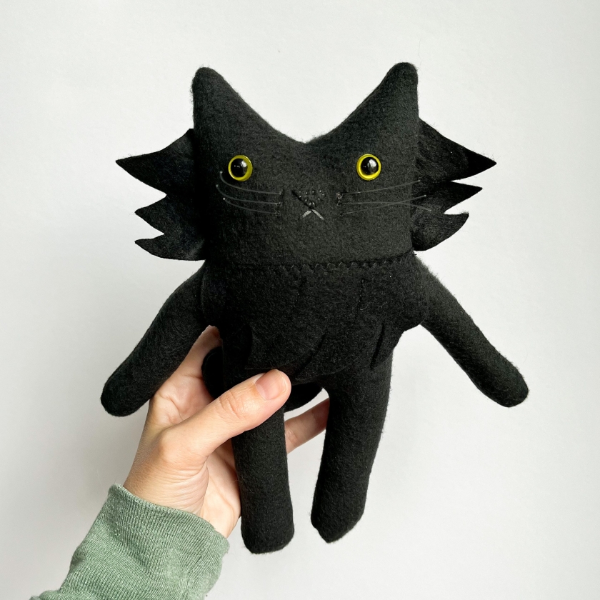 Wizard - Upstanding Mini Chonk Black Cat Doll
