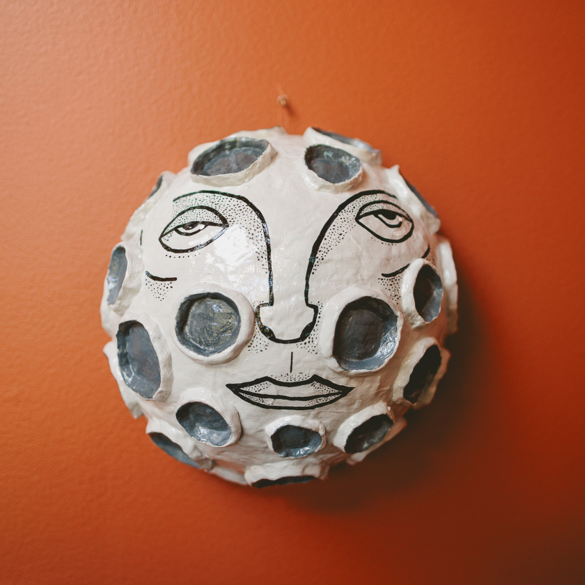 Luna the Moon - Paper Mache Wall Sculpture