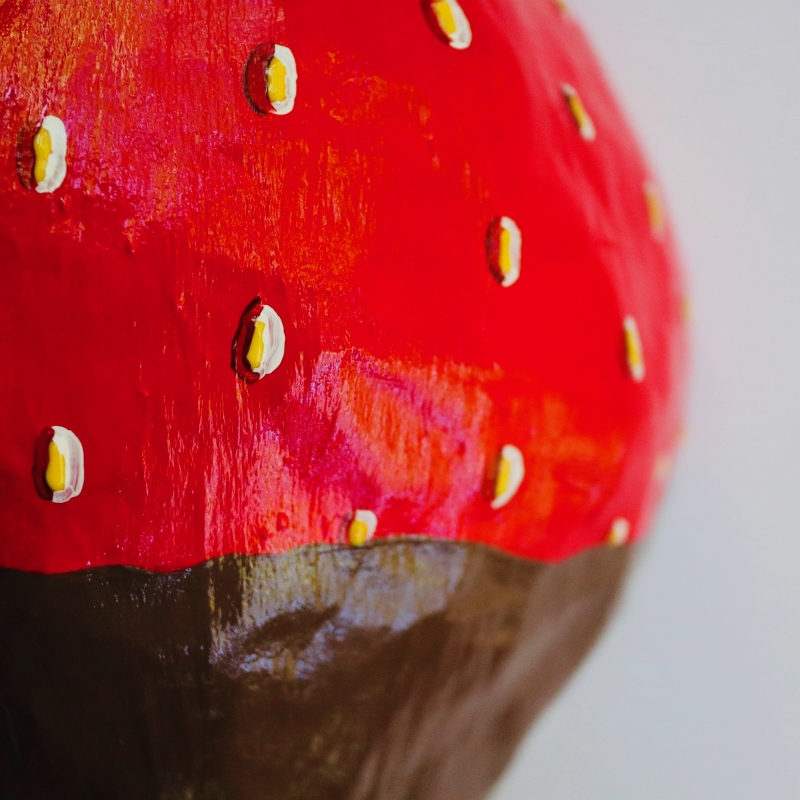 The Chocolate Covered Strawberry - Paper Mache Wall Sculpture - Image 8