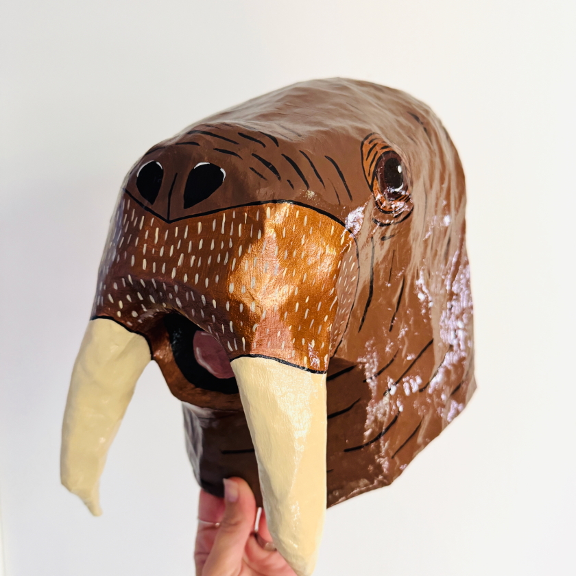 Paul the Walrus - Paper Mache Wall Sculpture
