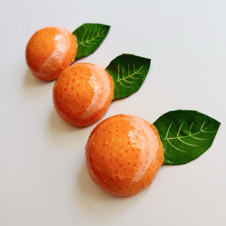 Mini Oranges - Paper Mache Wall Hanging