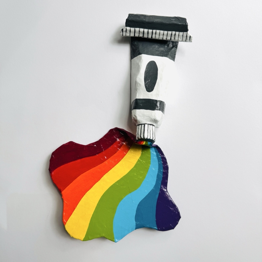 **PRESALE** Rainbow Paint - Paper Mache Paint Tube Wall Hanging