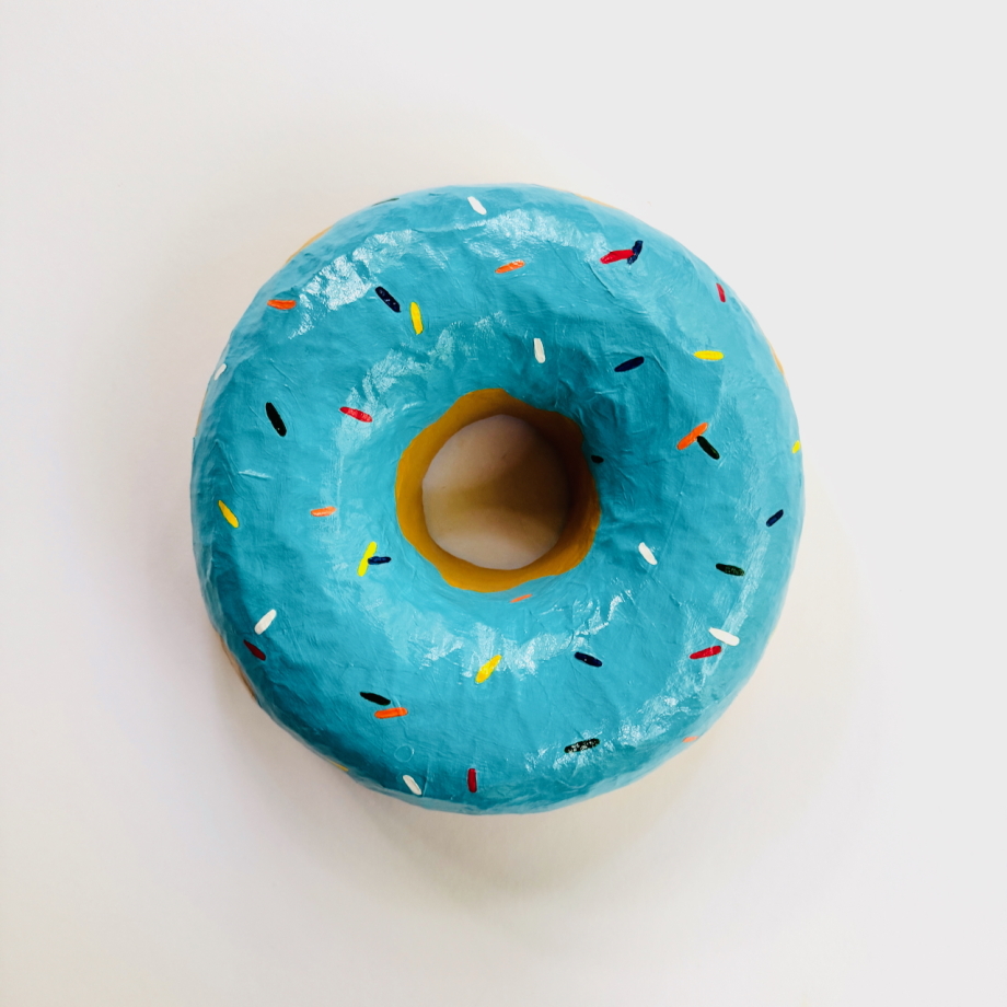The Blue Donut - Paper Mache Wall Hanging