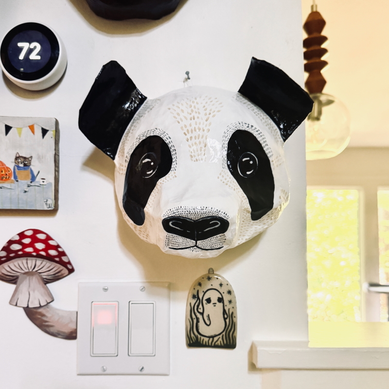 Paulie the Panda - Paper Mache Wall Hanging - Image 10