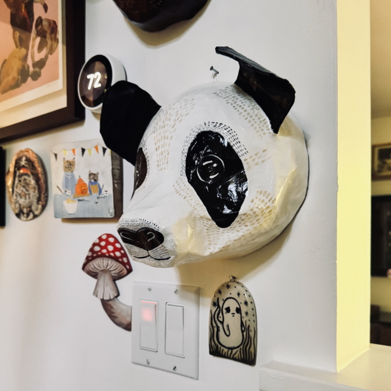Paulie the Panda - Paper Mache Wall Hanging - Image 11