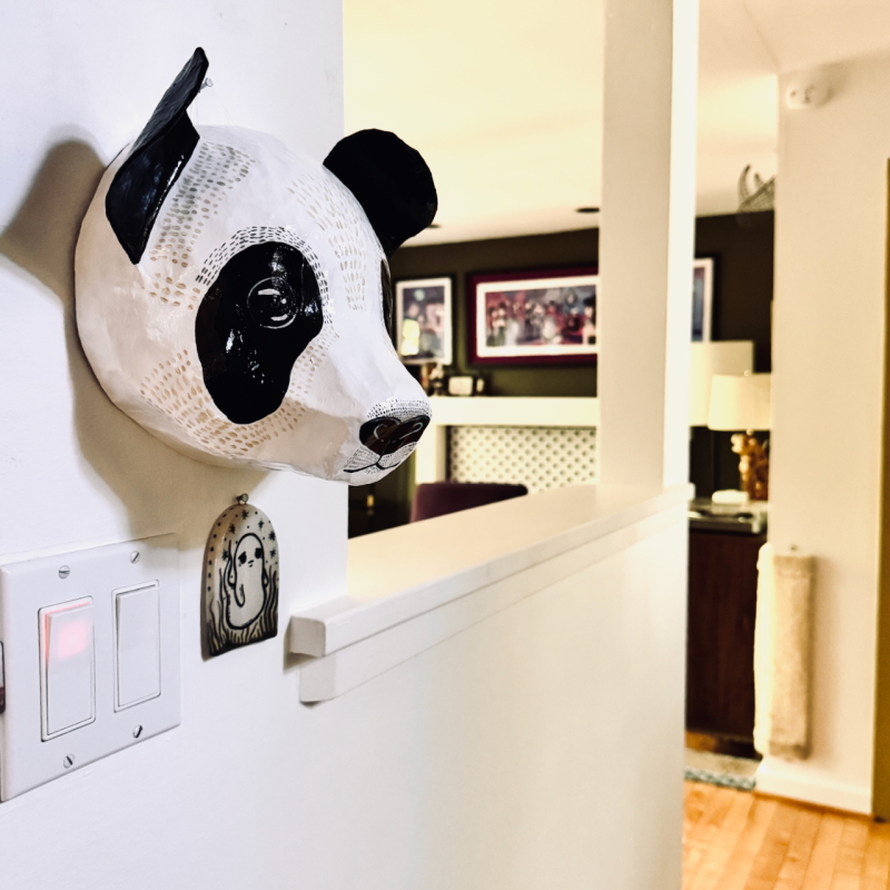 Paulie the Panda - Paper Mache Wall Hanging - Image 13