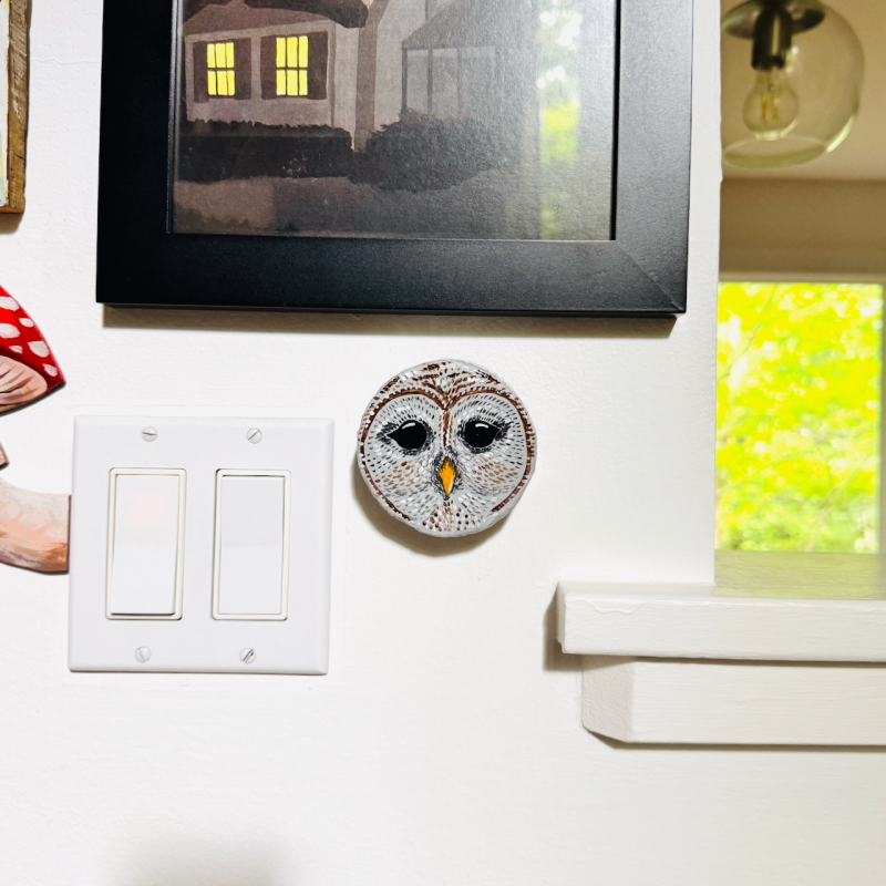 Mini Owls - Paper Mache Wall Hanging - Image 10