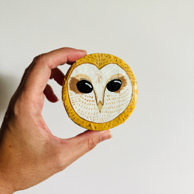 Mini Owls - Paper Mache Wall Hanging - Image 3