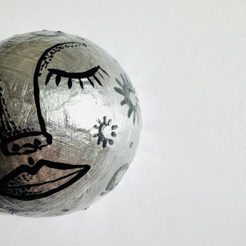 Mini Moon Ladies - Paper Mache Wall Hanging - Image 5