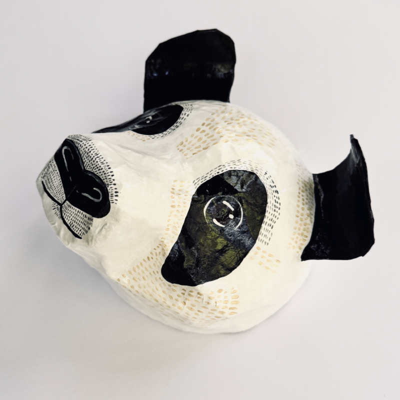 Paulie the Panda - Paper Mache Wall Hanging - Image 2