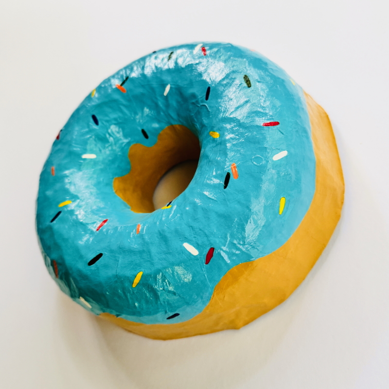The Blue Donut - Paper Mache Wall Hanging - Image 2