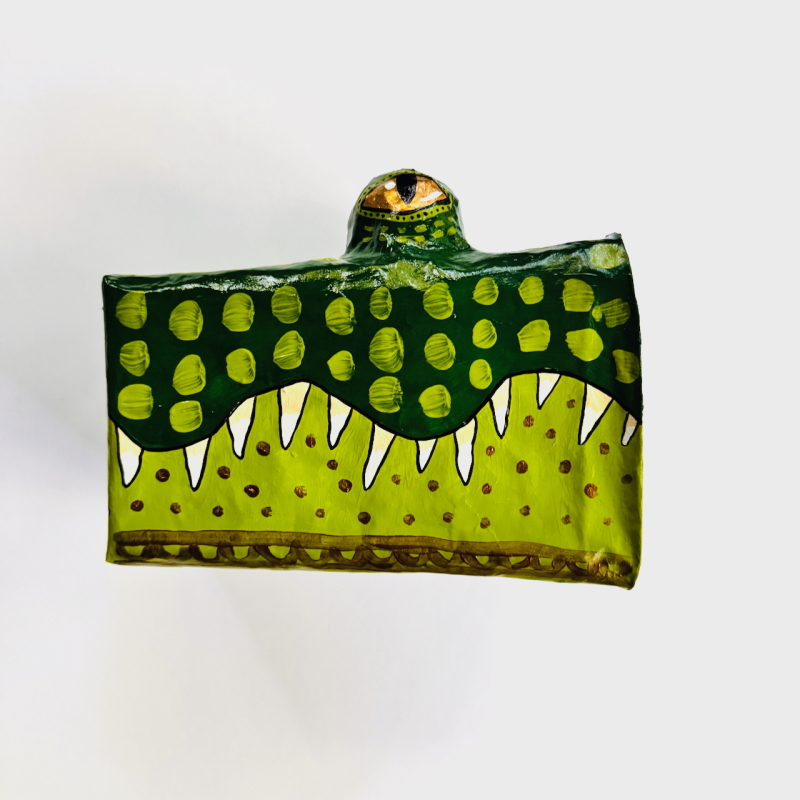 Sharpie the Gator - Paper Mache Wall Hanging - Image 6