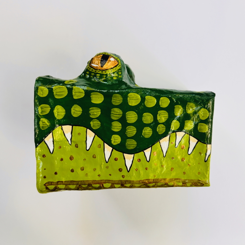 Sharpie the Gator - Paper Mache Wall Hanging - Image 7