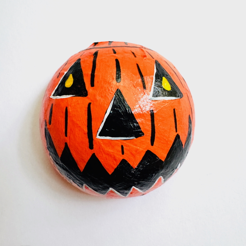 Mini Jack-o-Lanterns - Paper Mache Wall Hanging - Image 3