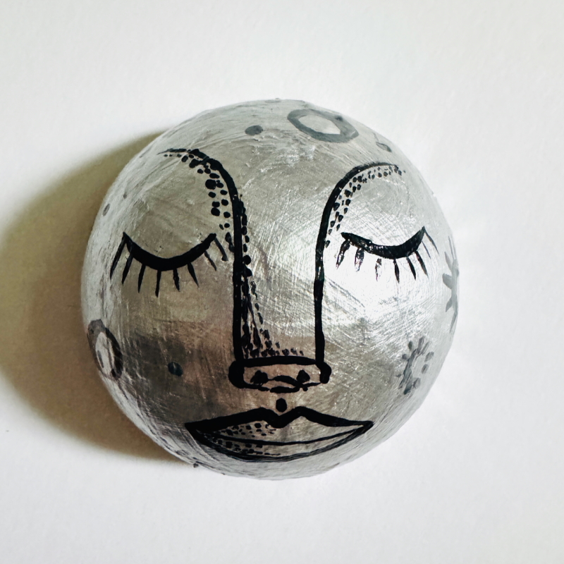 Mini Moon Ladies - Paper Mache Wall Hanging - Image 4
