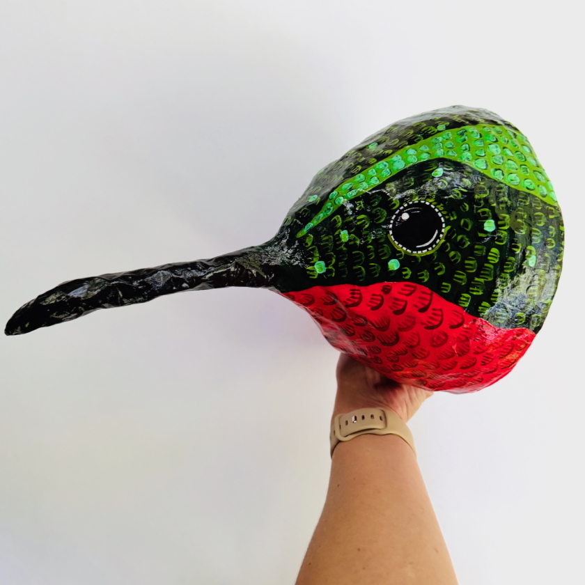 Horchata the Hummingbird - Paper Mache Wall Hanging