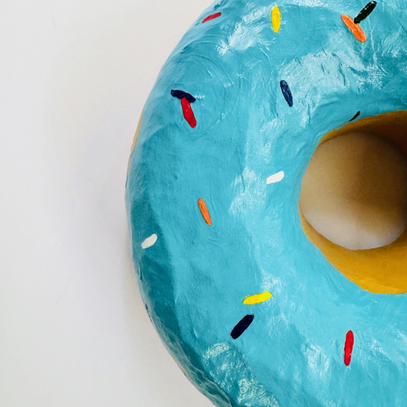 The Blue Donut - Paper Mache Wall Hanging - Image 4