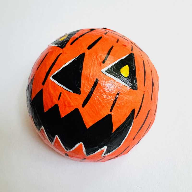 Mini Jack-o-Lanterns - Paper Mache Wall Hanging - Image 4