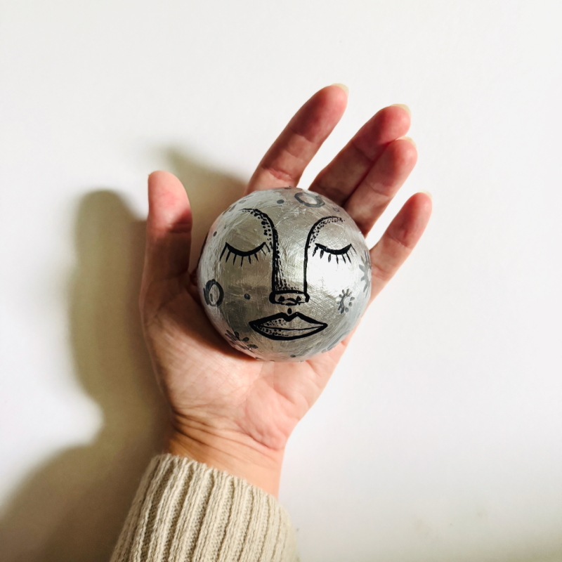 Mini Moon Ladies - Paper Mache Wall Hanging - Image 2