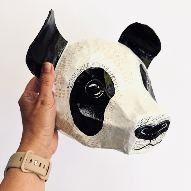 Paulie the Panda - Paper Mache Wall Hanging - Image 5