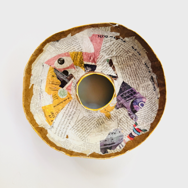 The Blue Donut - Paper Mache Wall Hanging - Image 6