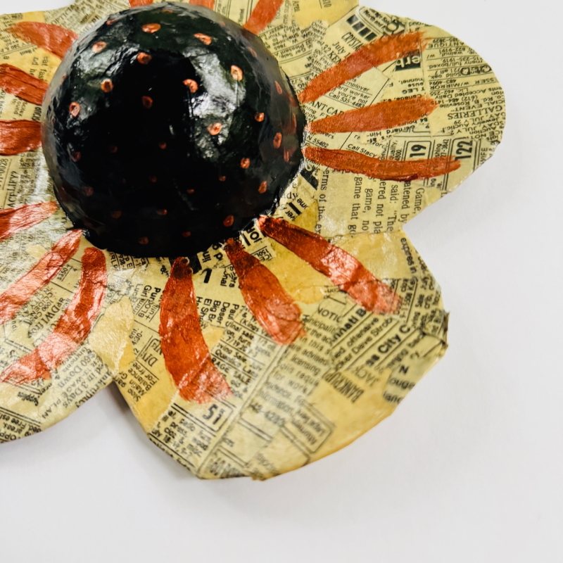 Olympic Flowers - Paper Mache Wall Hanging - Image 4