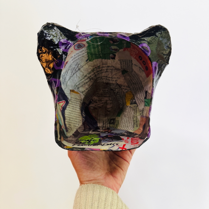 Bagheera the Mini Panther- Paper Mache Wall Hanging - Image 8
