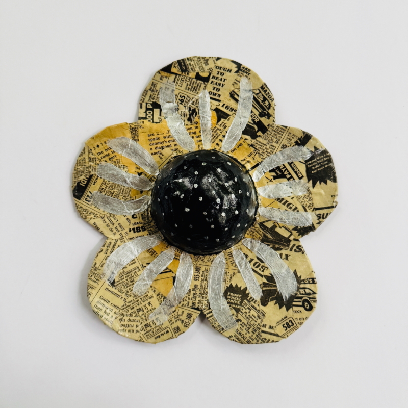 Olympic Flowers - Paper Mache Wall Hanging - Image 6