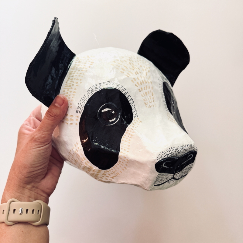Paulie the Panda - Paper Mache Wall Hanging - Image 8