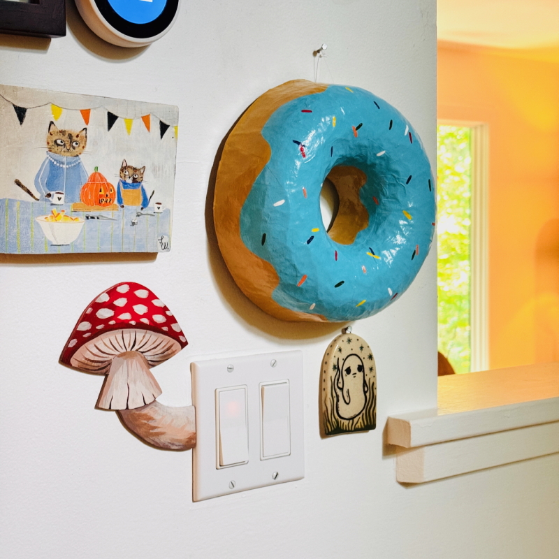 The Blue Donut - Paper Mache Wall Hanging - Image 8