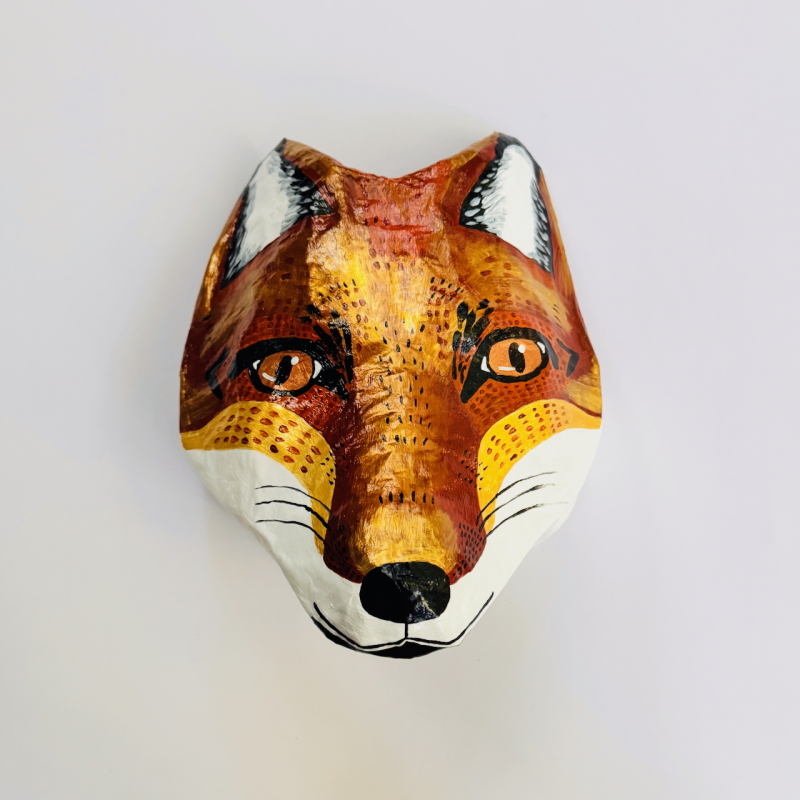 Ginger the Fox - Paper Mache Wall Hanging - Image 11
