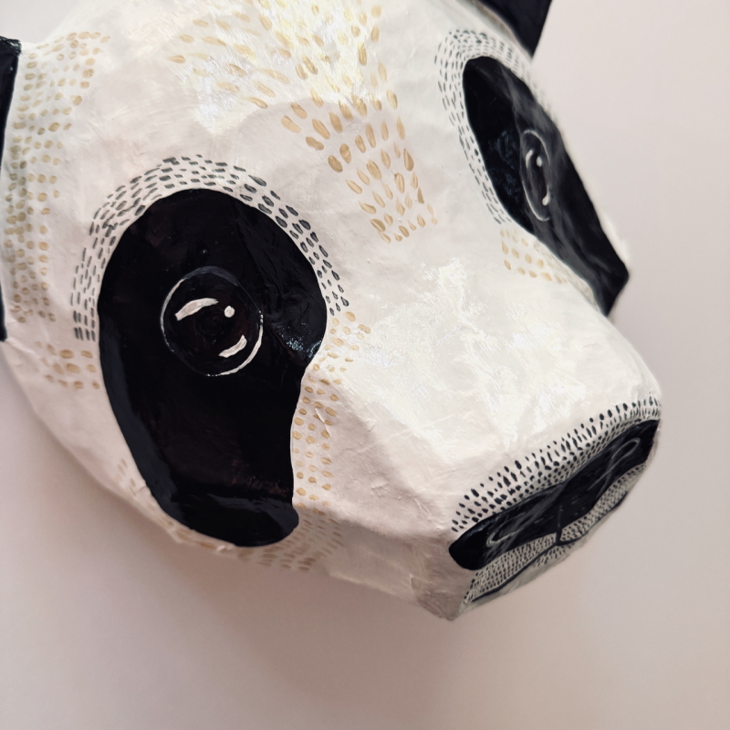 Paulie the Panda - Paper Mache Wall Hanging - Image 9