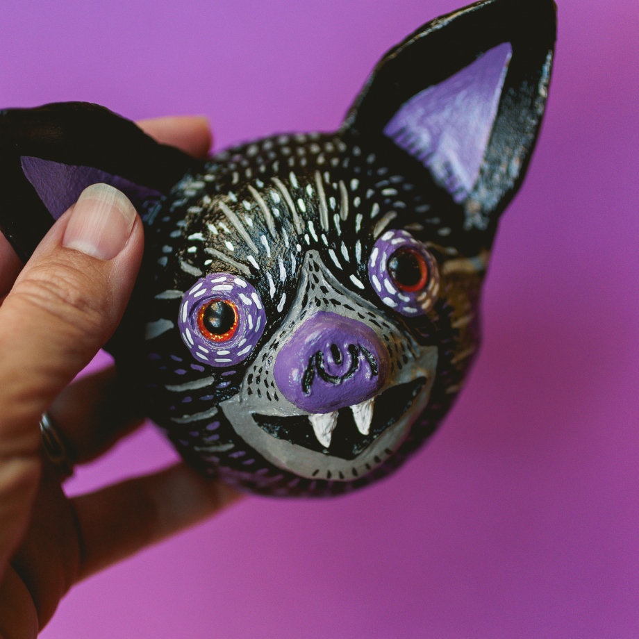 Batthew - Clay Bat Head Wall Hanging