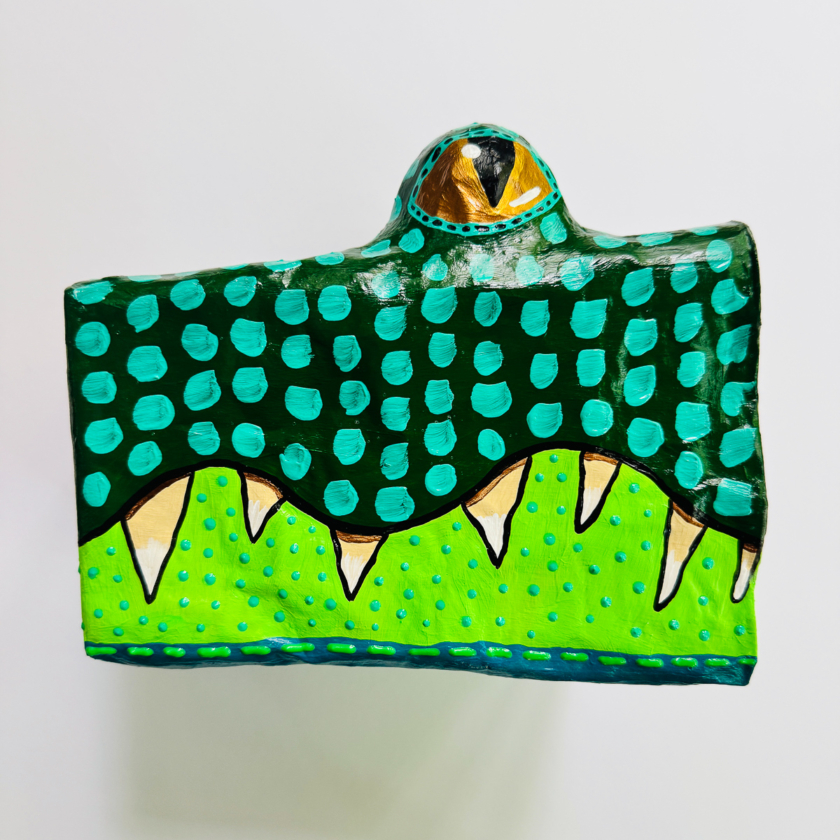 Pistachio - Alligator Paper-Mache Wall Hanging