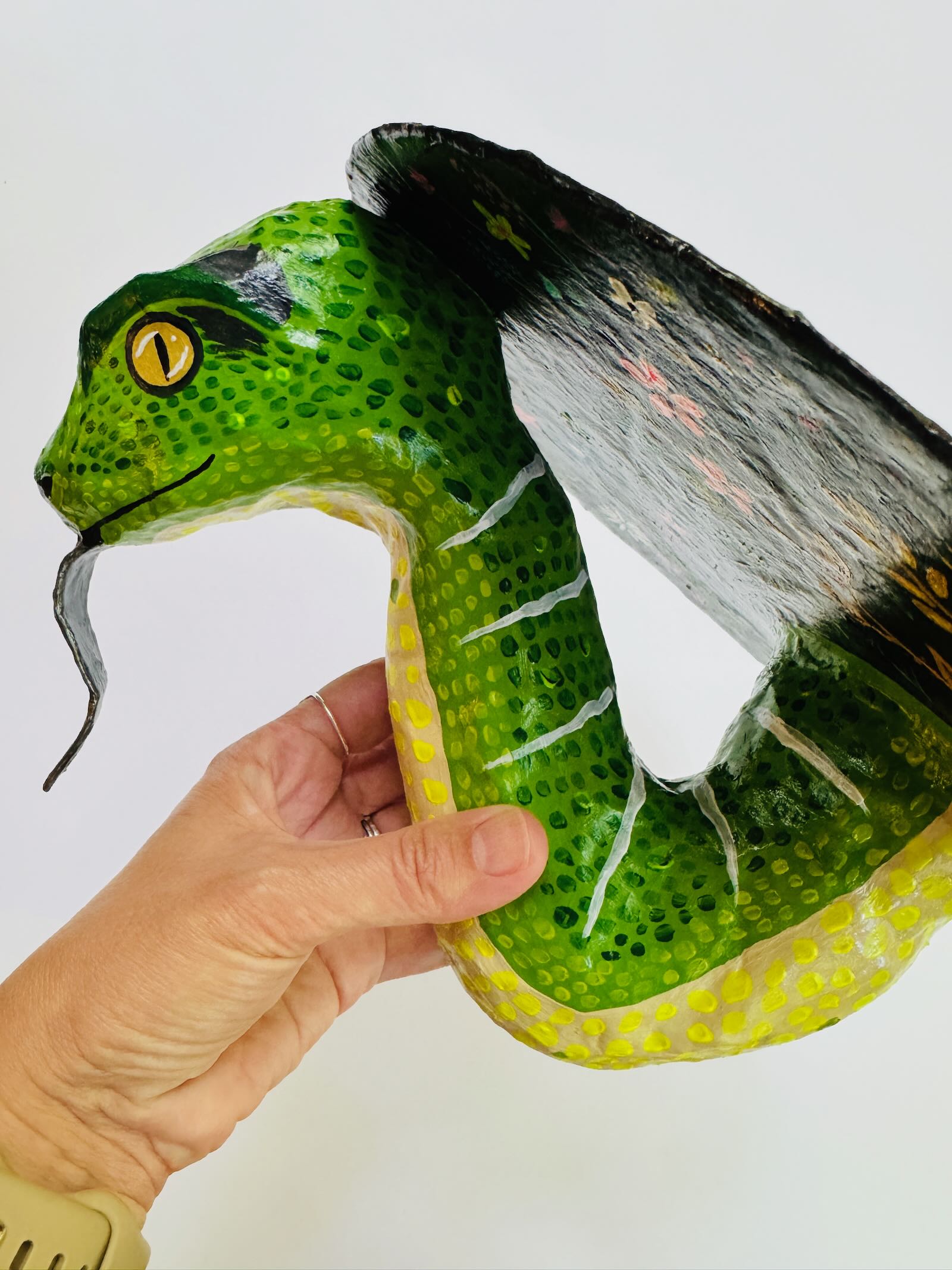 Snakey - Paper Mache Wall Snake Art - Image 16