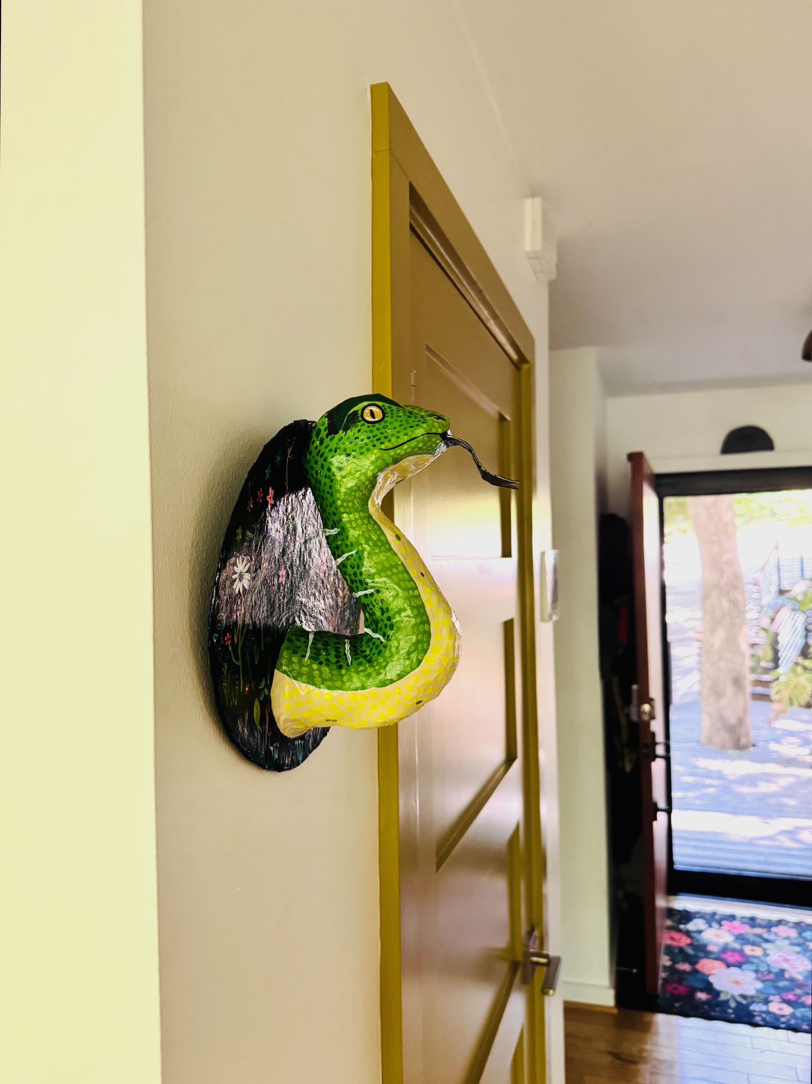 Snakey - Paper Mache Wall Snake Art - Image 6