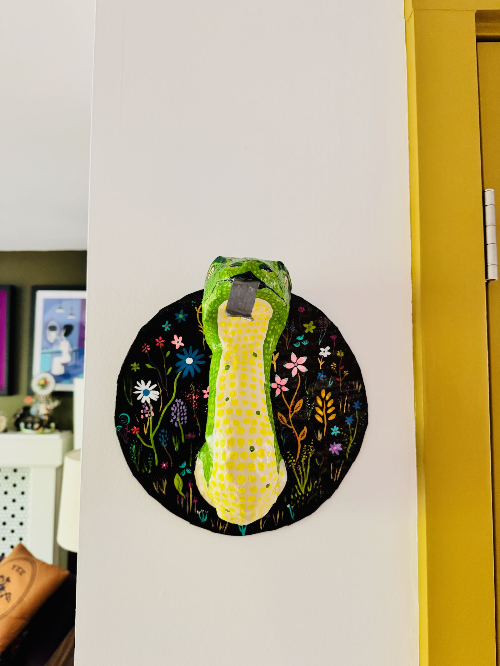 Snakey - Paper Mache Wall Snake Art - Image 8
