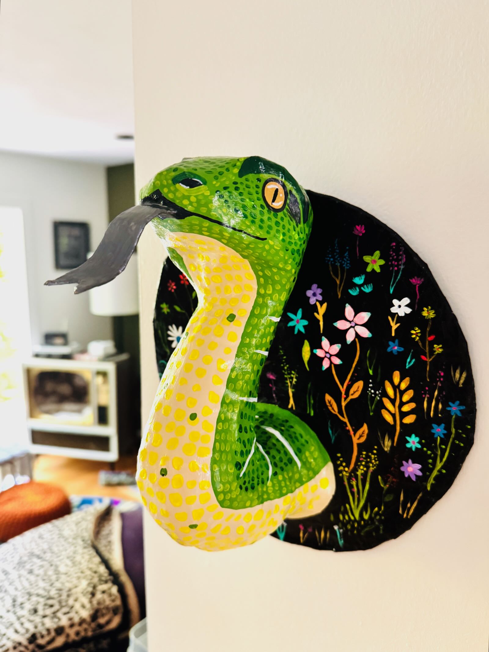 Snakey - Paper Mache Wall Snake Art - Image 12