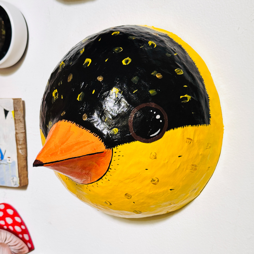 Gustavo - Goldfinch Paper-Mache Wall Hanging