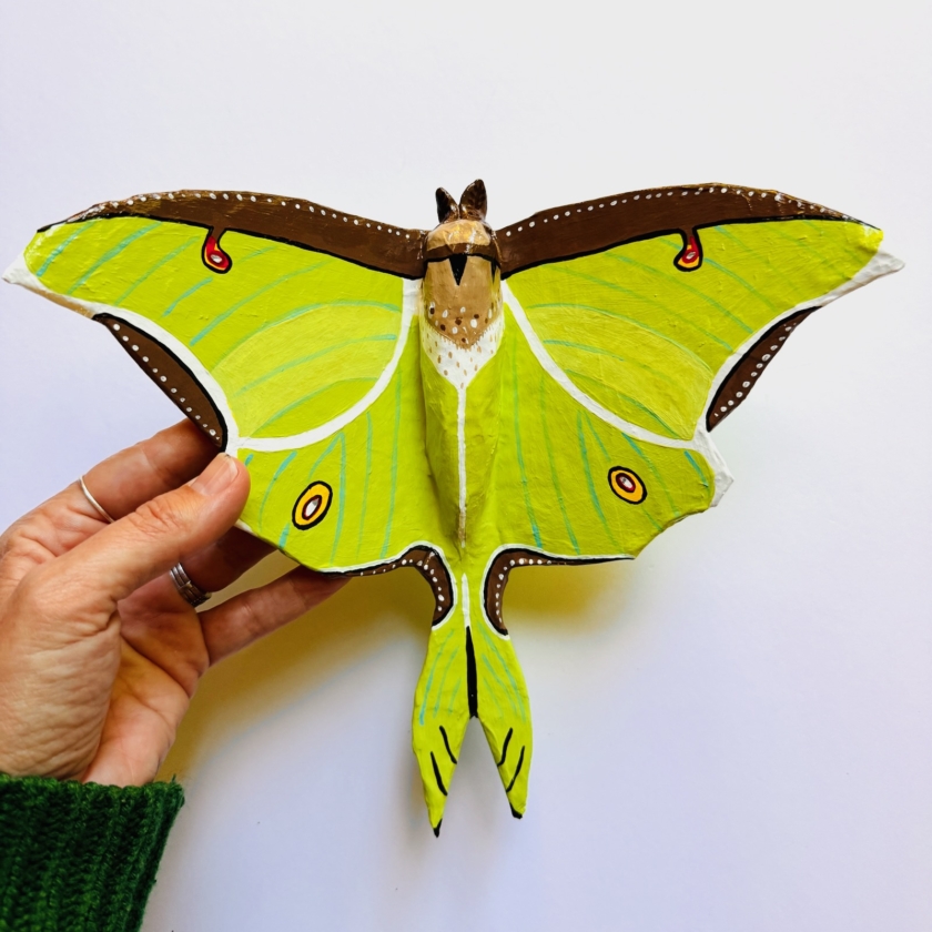 Lemon - Paper Mache Luna Month Wall Hanging
